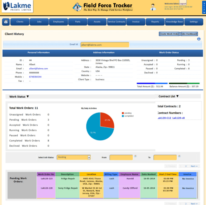 HVAC software with maintenance tracking