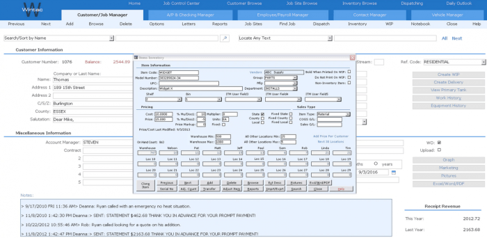 hvac invoicing bidding fieldedge integrated