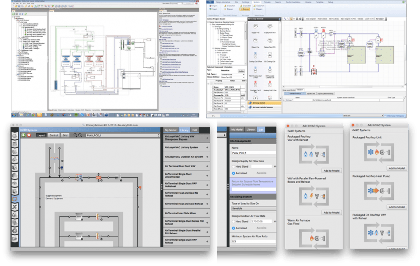 hvac energyplus openstudio operation designbuilder interfaces evaluate