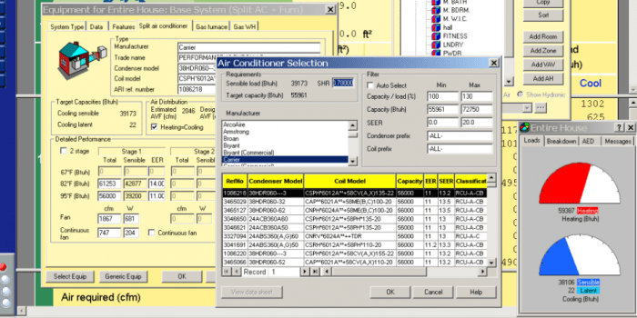 HVAC software for load calculations