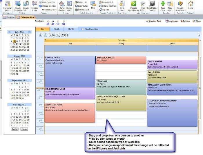 HVAC software with preventive maintenance